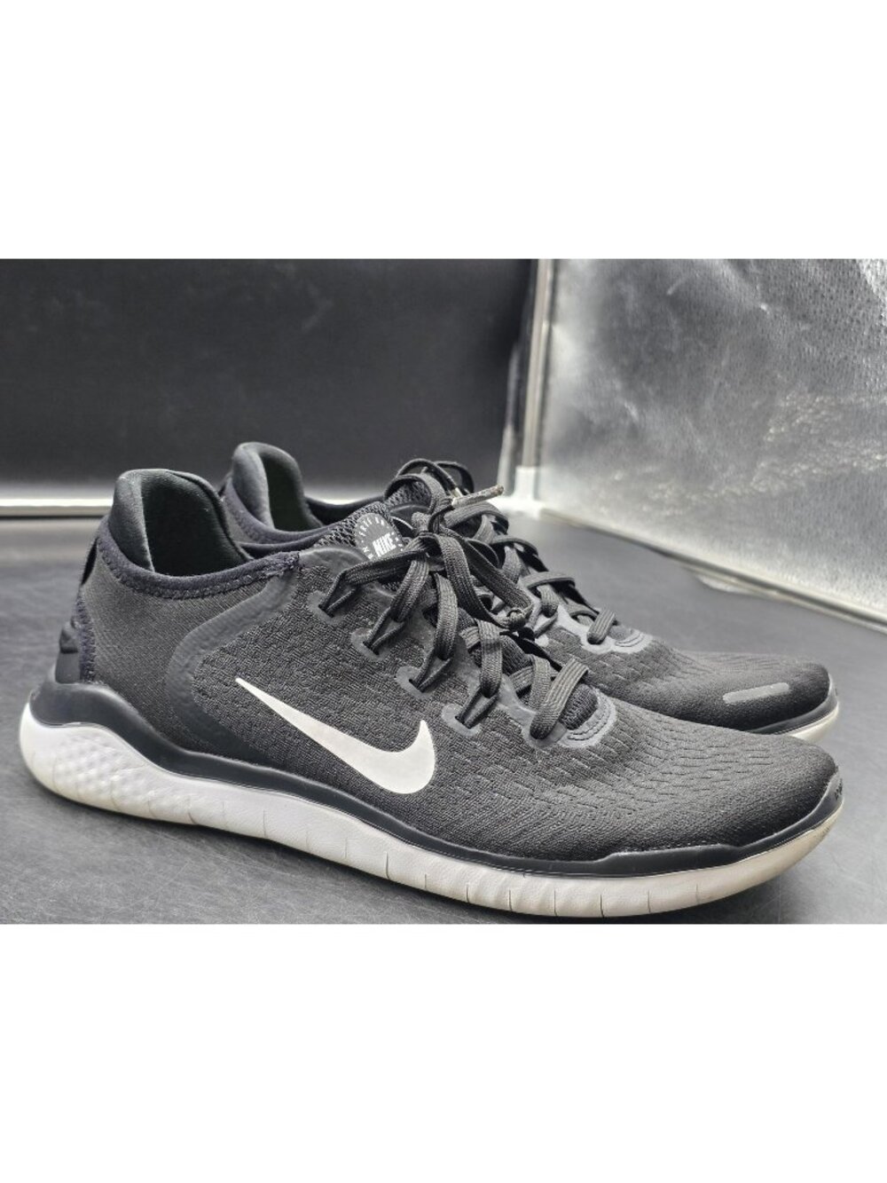 Nike Free RN Shoes Womens Size 8 Black Mesh Running Sneakers Stained 942837-001